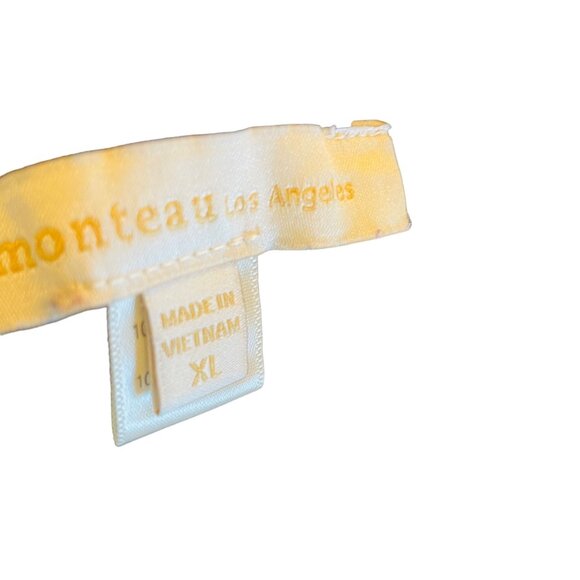 Monteau Los Angeles Black Textured Chiffon Blouse XL - Picture 4 of 4